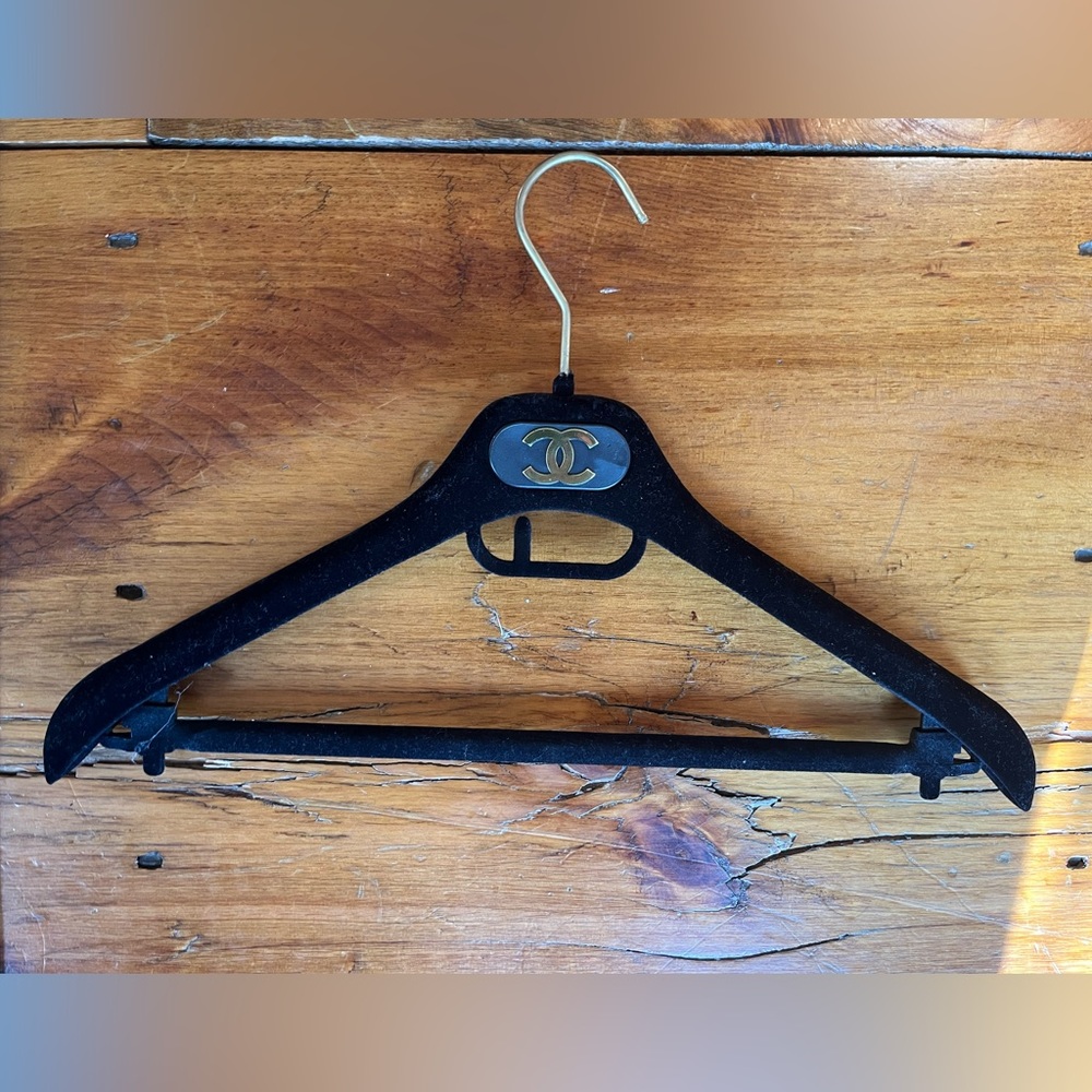 Authentic vintage CHANEL velvet hanger from late 90s